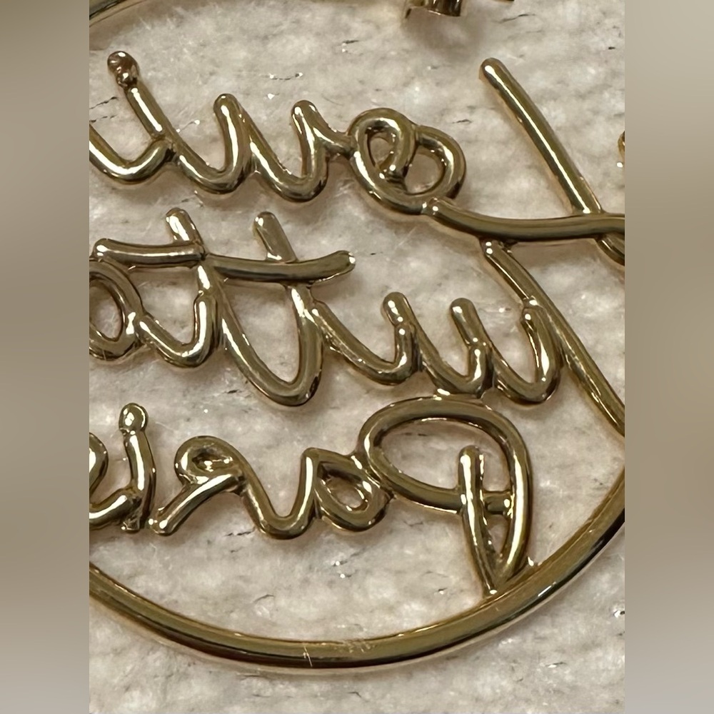 Gorgeous Louis Vuitton Script Loop Earrings Gm - image 5